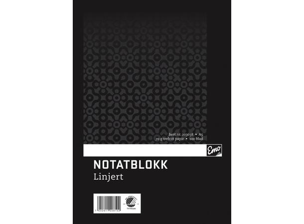 Notatblokk spiral A5 linjert 100Bl 